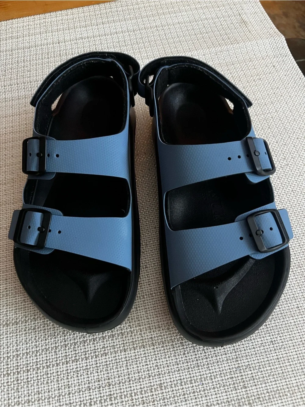 Birkenstock Mogami Women's Terra Birko-Flor Sandals in Blue and Black